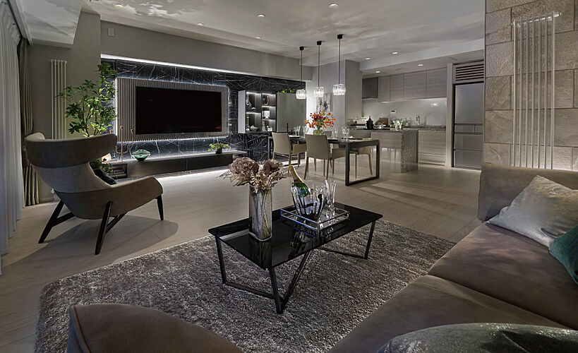 シティタワー札幌すすきの リビング・ダイニング