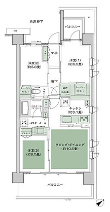 ガーデンハウス成増 間取り D1’b