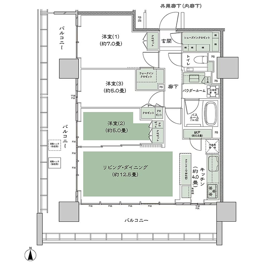 CITY TOWER THE RAINBOW 間取り A-3