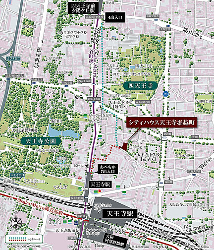 シティハウス天王寺堀越町 現地案内図