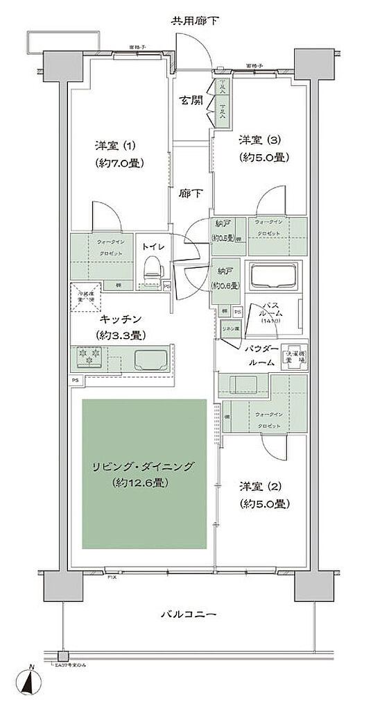 ソライエテラス　イースト 間取り D-B11'