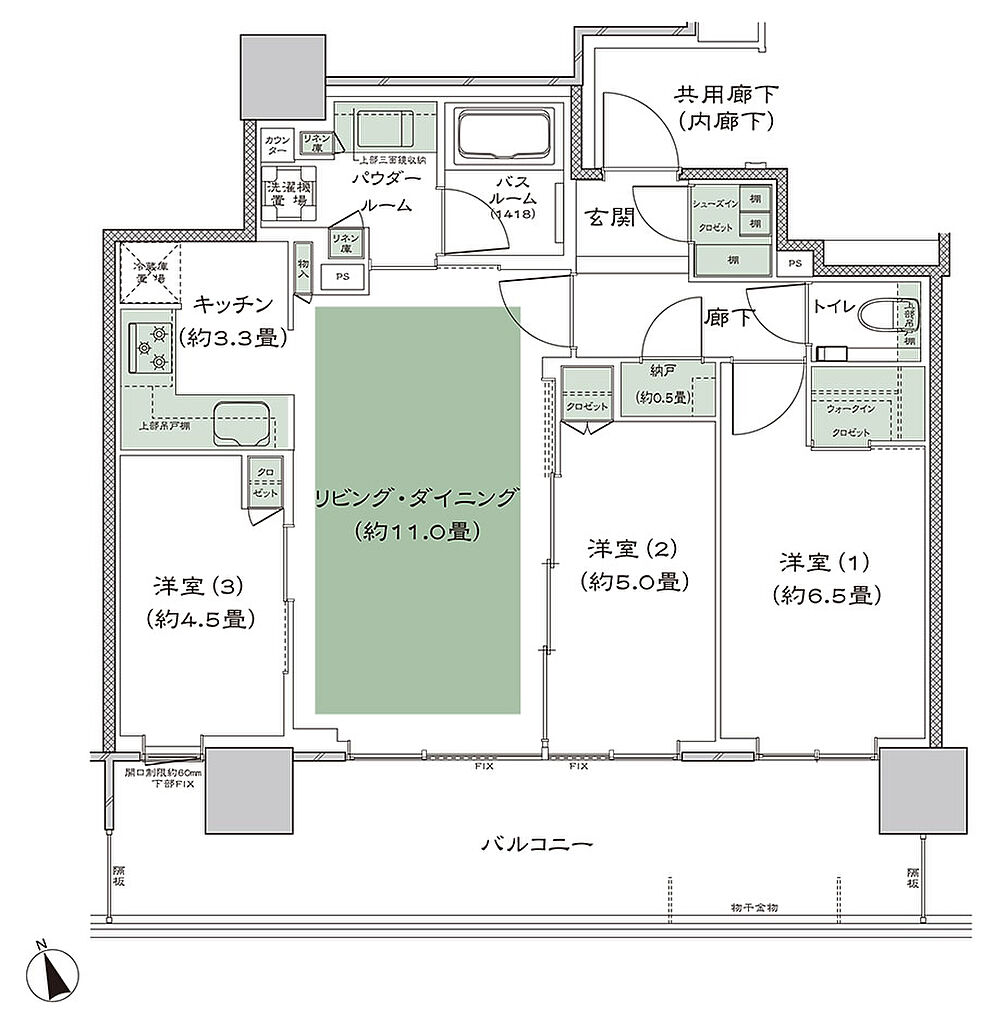 シティタワーズ上板橋イースト 間取り G-3
