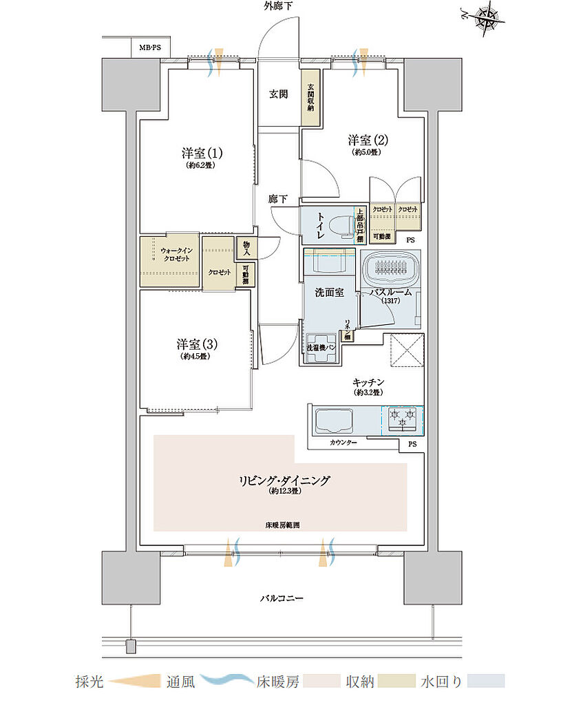 ザ・ライオンズ西九条 間取り B2