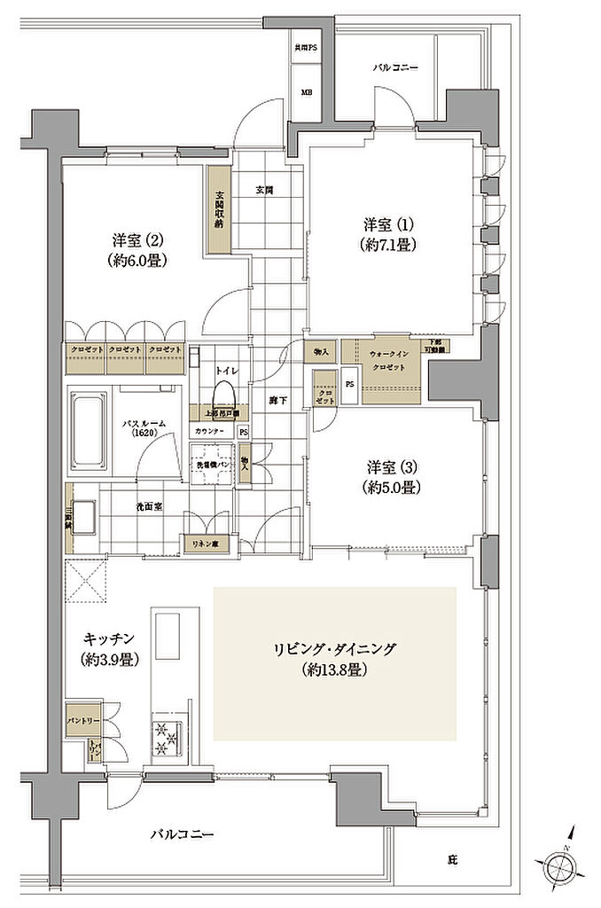 ザ・ライオンズ世田谷八幡山 間取り L2