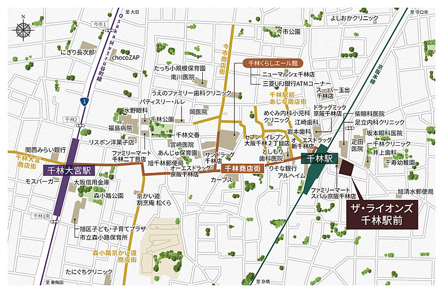 ザ・ライオンズ千林駅前：案内図