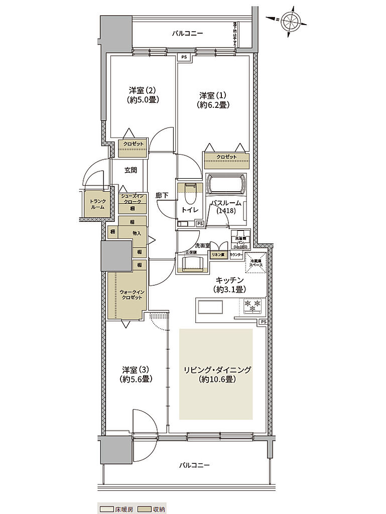 ザ・ライオンズ札幌北九条 間取り C