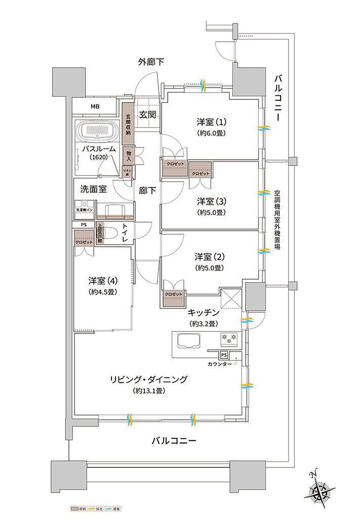 ザ・ライオンズ枚方光善寺タワー 間取り K