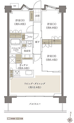 ザ・ライオンズ南浦和 間取り E2