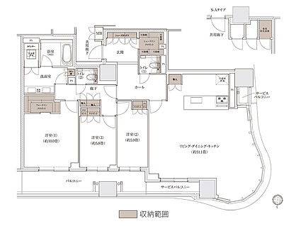 ブランズタワー大阪梅田 間取り S-E