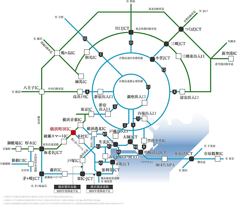 ブランズ中央林間：交通図