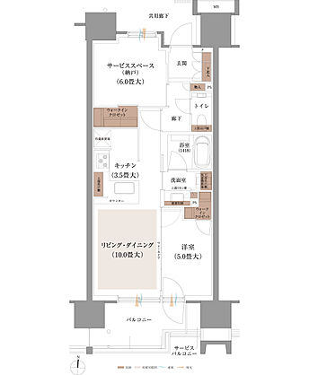 ブランズシティ品川ルネ キャナル 間取り B2
