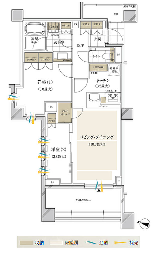 ブランズ西小山 間取り K