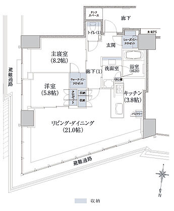 Brillia Tower 堂島 間取り O-85A