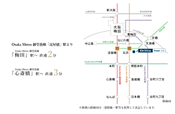 Brillia Tower 北浜 アクセス図