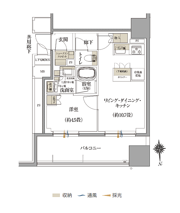Brillia 神戸旧居留地 間取り A