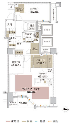 Brillia 京都北山 The Residence 間取り D1【セレクトプラン2】