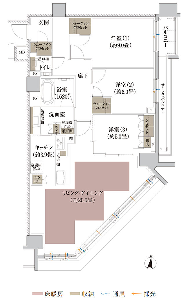 Brillia 京都北山 The Residence 間取り E