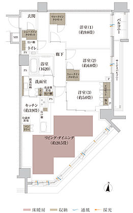 Brillia 京都北山 The Residence 間取り E