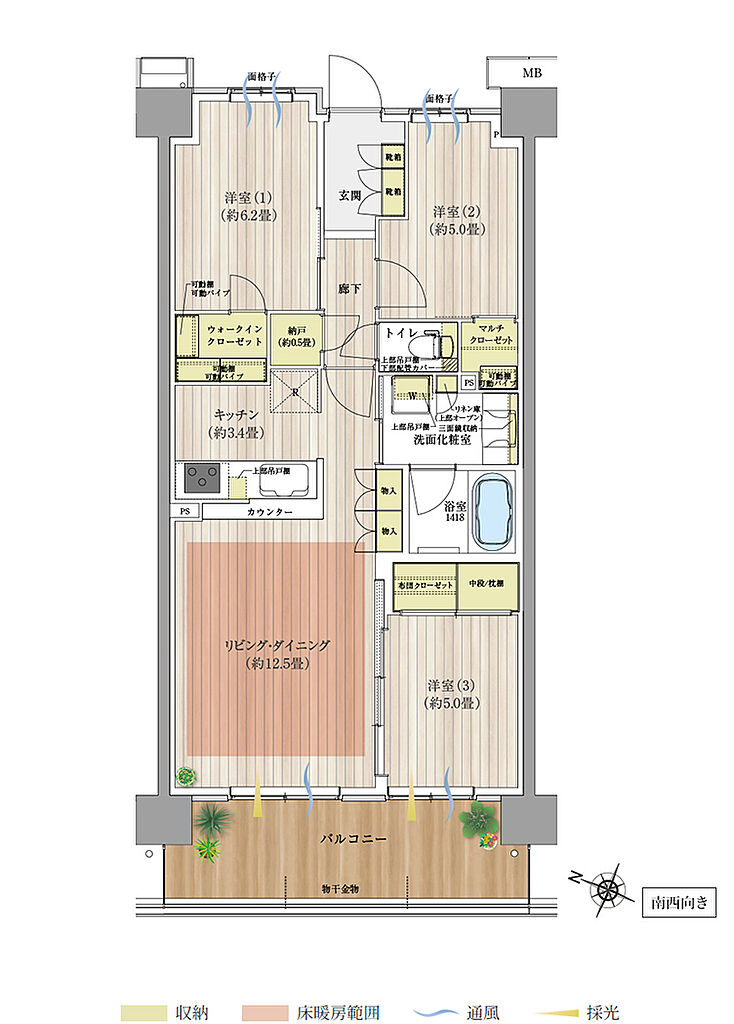オハナ 蘇我ガーデニア 間取り B4