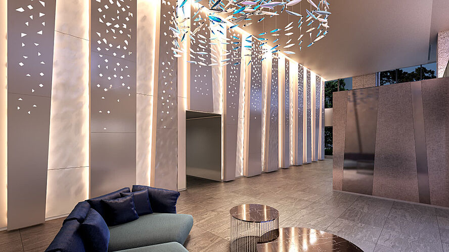 プラウドタワー小岩フロント ( 第4期 ) エントランスホール完成予想CG