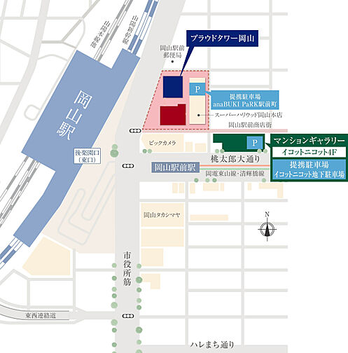 プラウドタワー岡山 ( 第5期 ) モデルルーム案内図