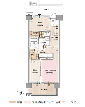 オハナ 松戸ガーデニア 間取り 【CALM SITE】H