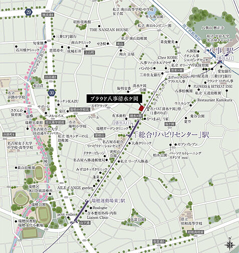 プラウド八事清水ケ岡 ( 第3期 ) 現地案内図