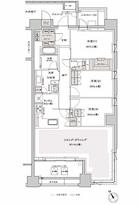 プラウド八事清水ケ岡 ( 第3期 ) 間取り D