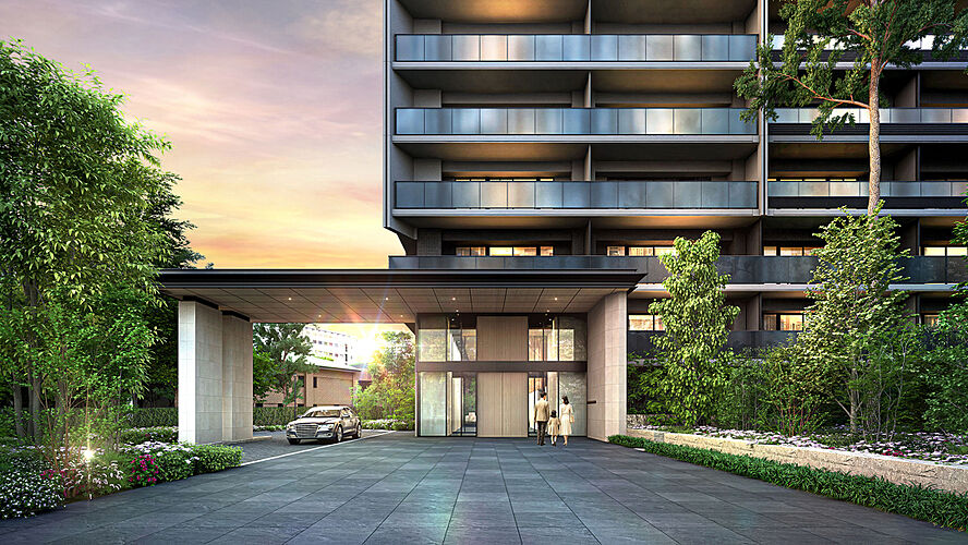 西千葉レジデンス アベニュー ( 第2期 ) メインエントランス完成予想CG<br />
