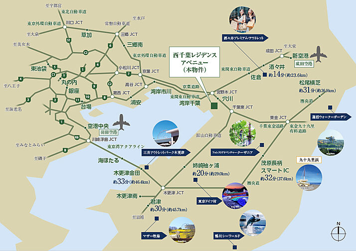 西千葉レジデンス アベニュー ( 第2期 ) アクセス図