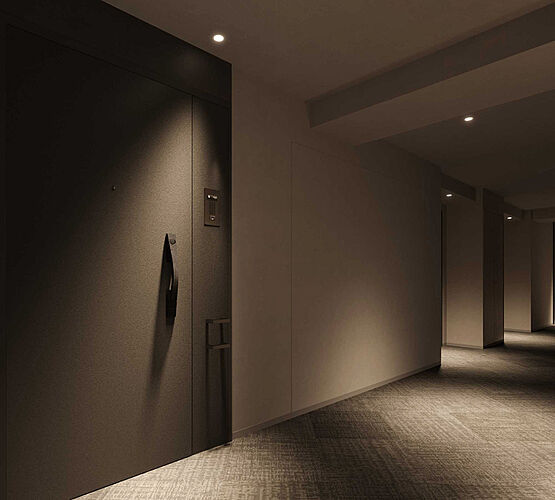 プラウド京都四条堀川 ( 第2期 2次 ) 内廊下（2階）完成予想CG