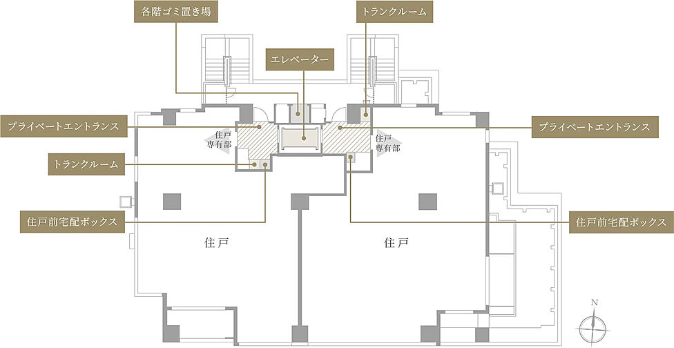 プラウド自由が丘ヒルトップ 共用部