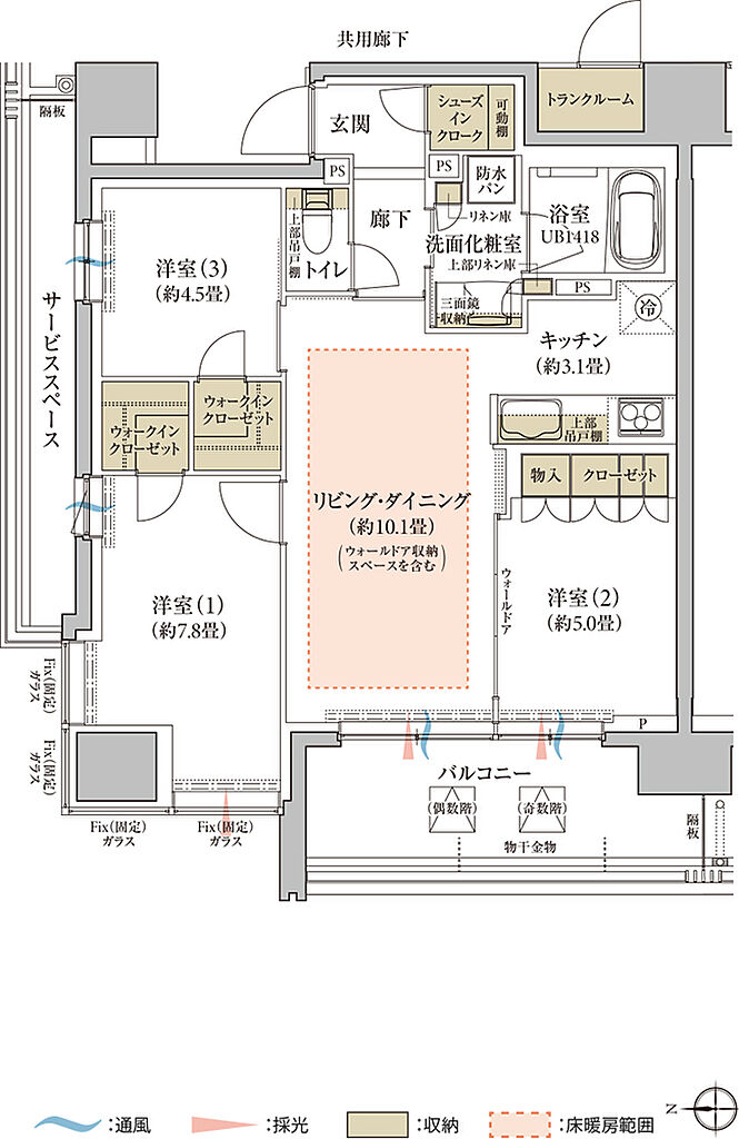 プラウド長町南コンフォート 間取り B3