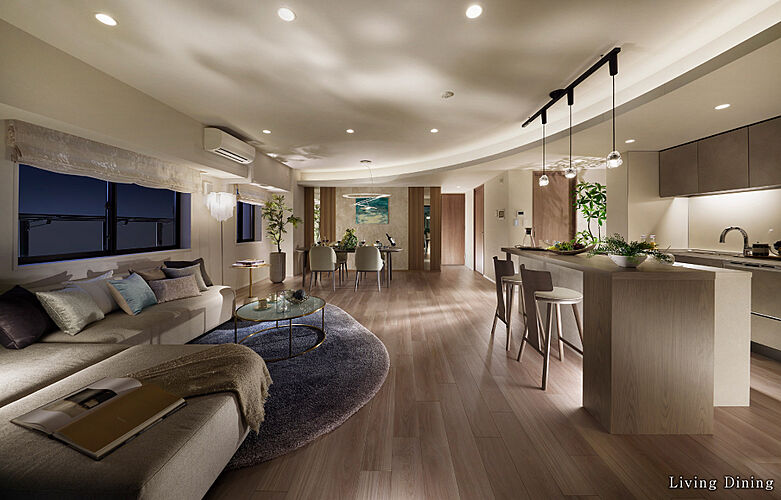 パークタワー向ヶ丘遊園 リビング・ダイニング