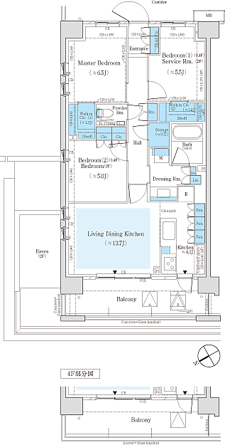パークホームズ上板橋 間取り 75Q