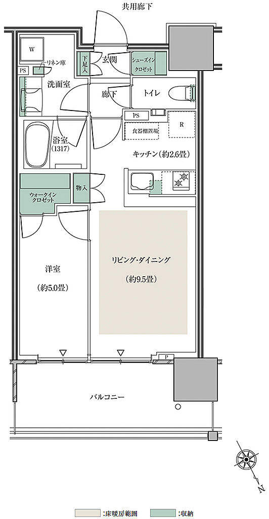 リーフシティ市川　ザ・タワー 間取り N43B