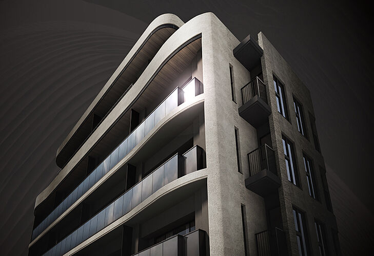 パークホームズ段原 外観完成予想CG