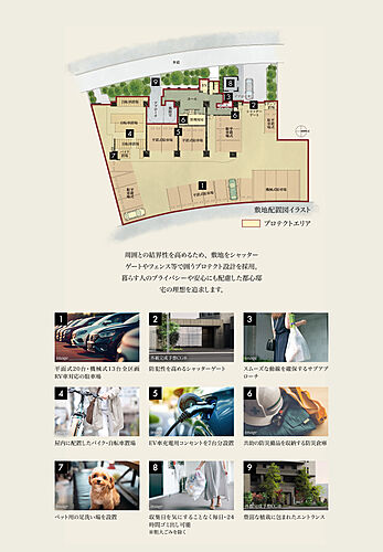 パークホームズ段原 敷地配置イラスト