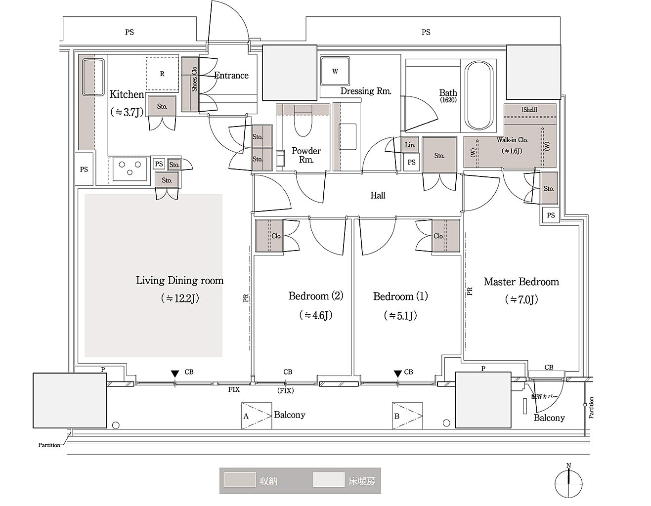 パークタワー品川天王洲 間取り 81-PEs【premium】