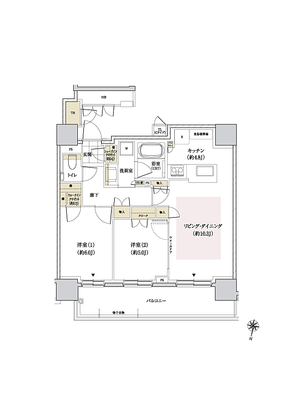 パークホームズ円山表参道フロント 間取り C