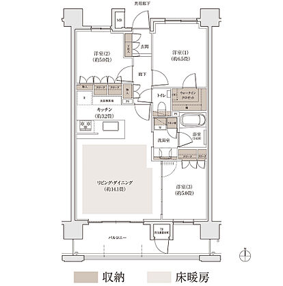 パークホームズ福岡浄水通 間取り F