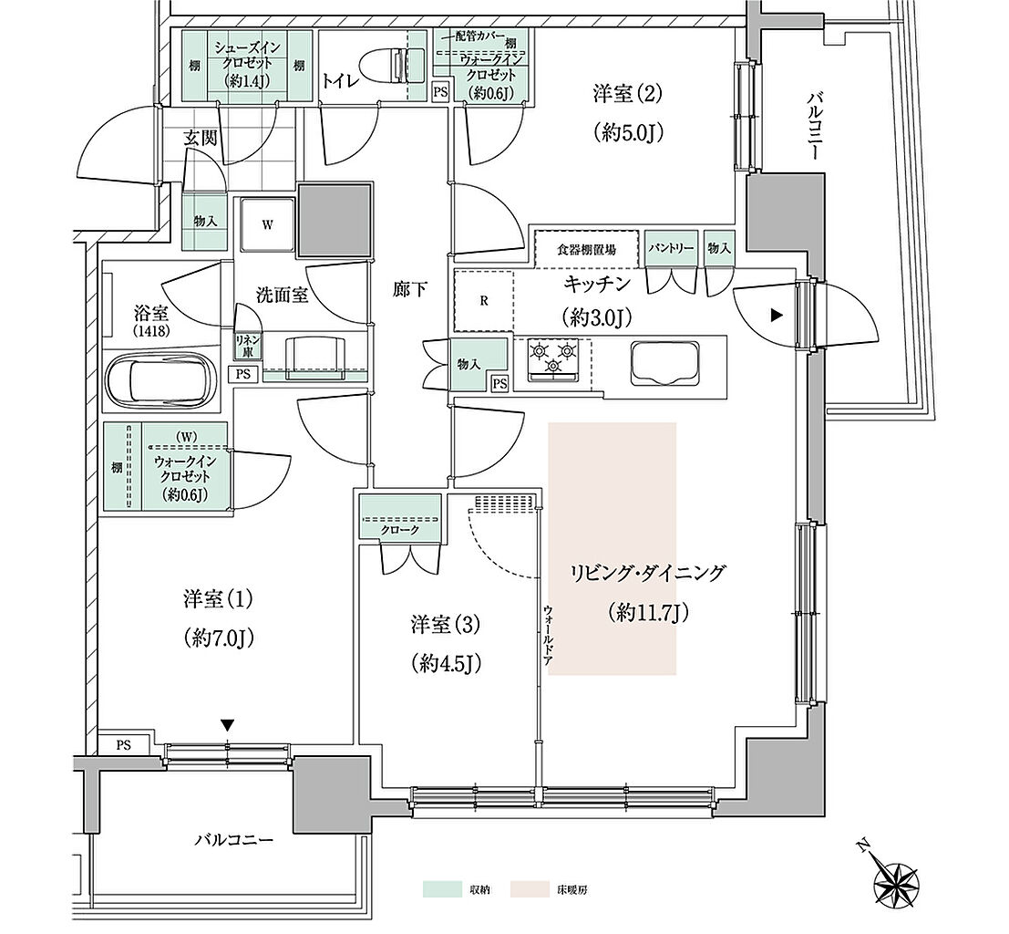 パークホームズ東札幌 間取り B