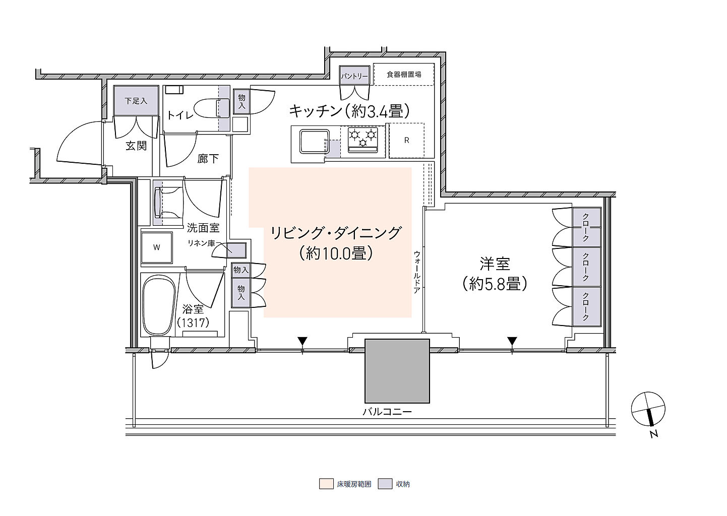 パークタワー柏の葉キャンパス 間取り N47Ft