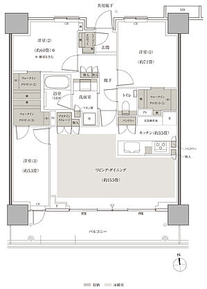 幕張ベイパーク　ブルームテラスタワー 間取り S84t