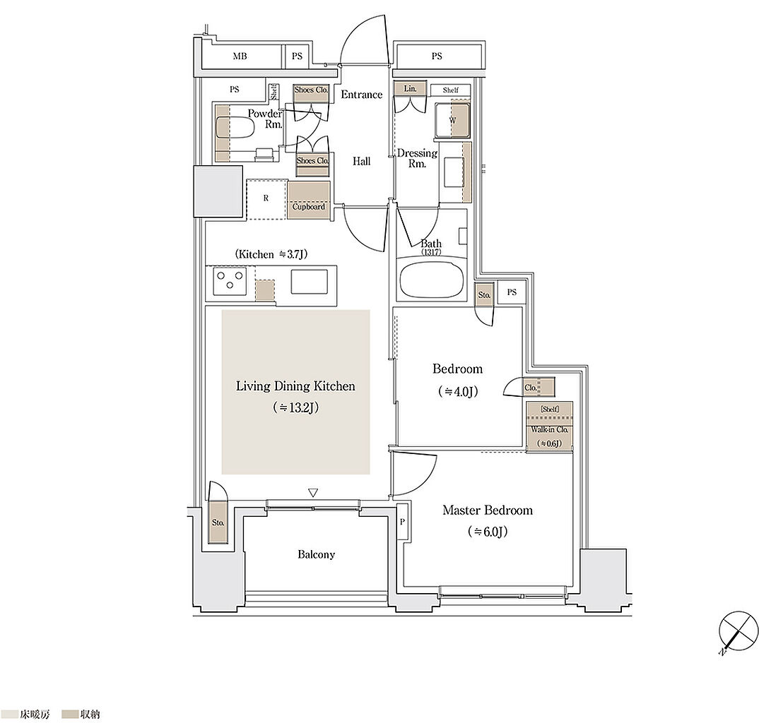 パークホームズ日本橋人形町三丁目 間取り C