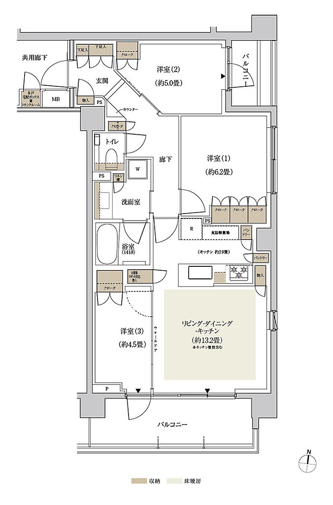 パークホームズ東高円寺 間取り C