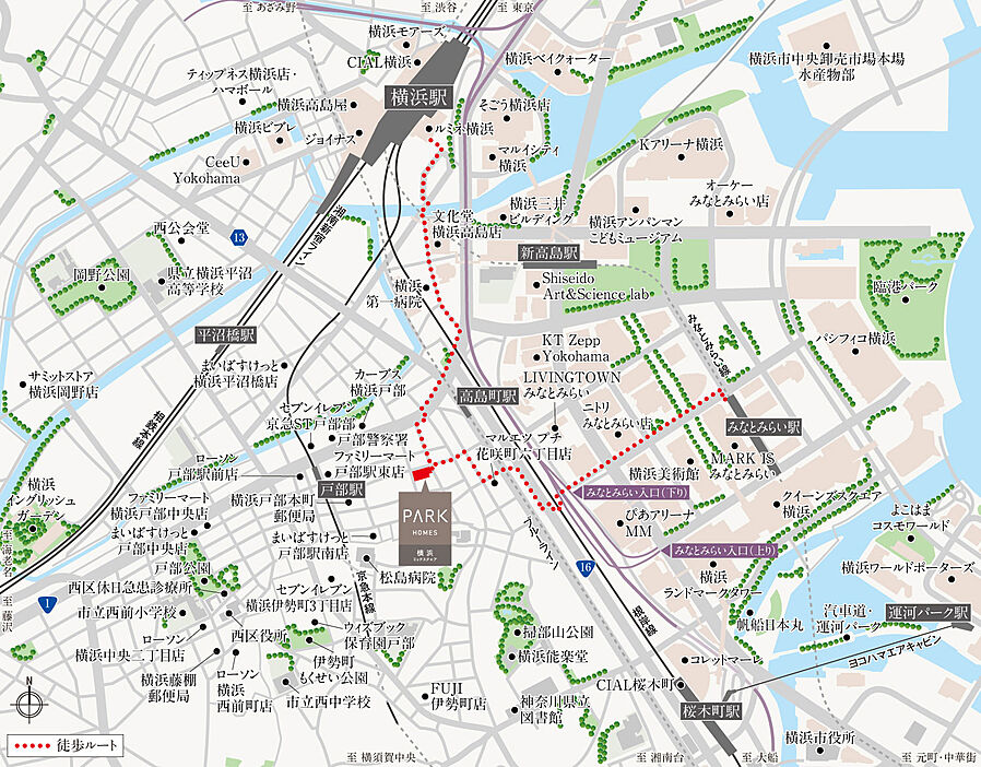 パークホームズ横浜ミッドスクエア：案内図