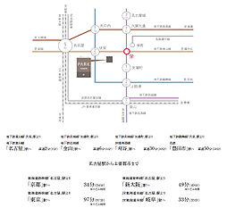 パークタワー栄 アクセス図