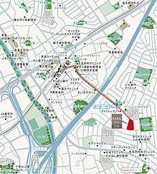 パークホームズ市が尾ブライトアベニュー 現地案内図