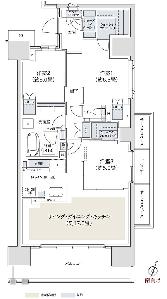 パークホームズ湘南茅ヶ崎 間取り F